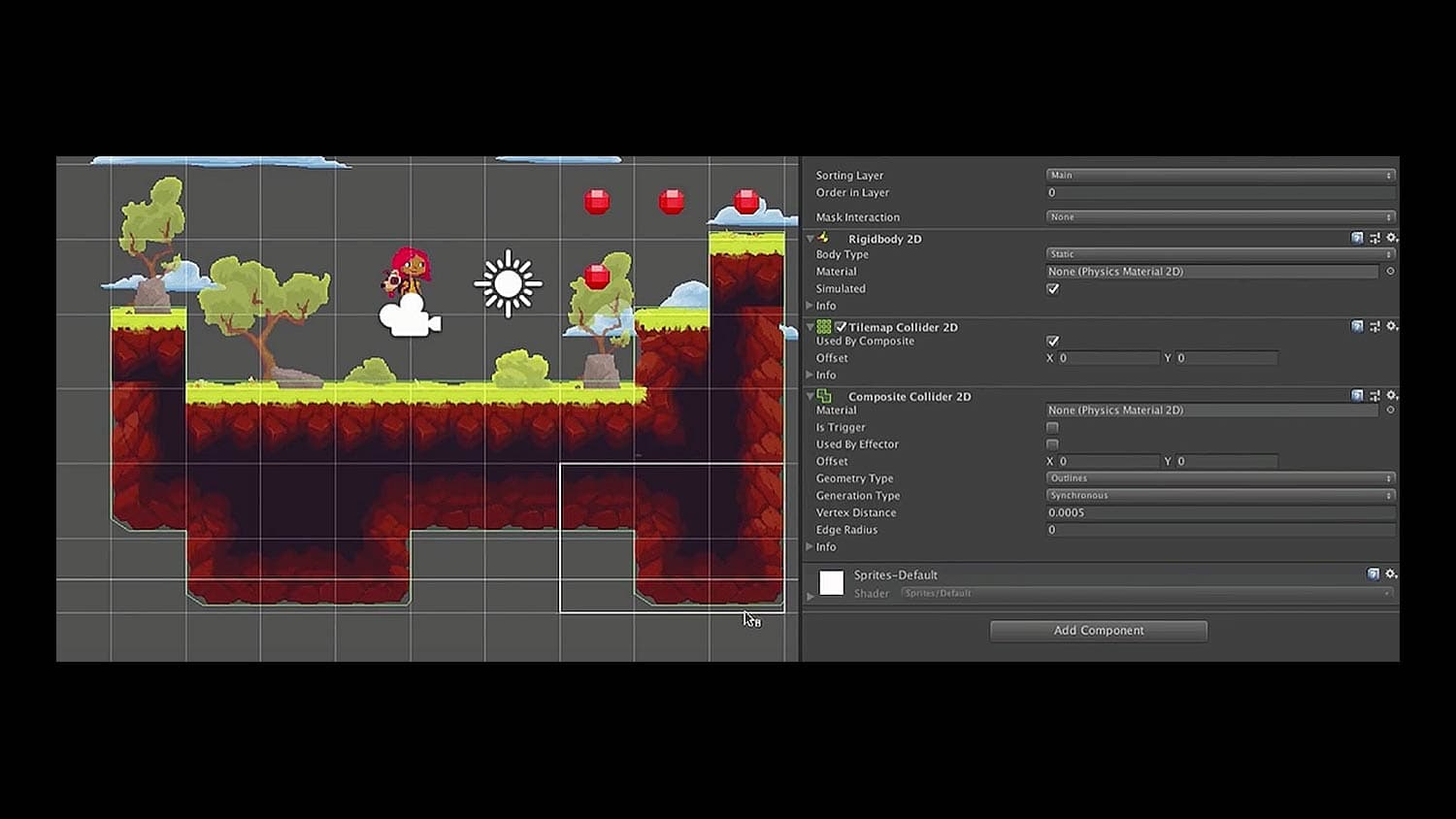 Unity - Réduire le nombre de collisionneurs avec Tilemap
