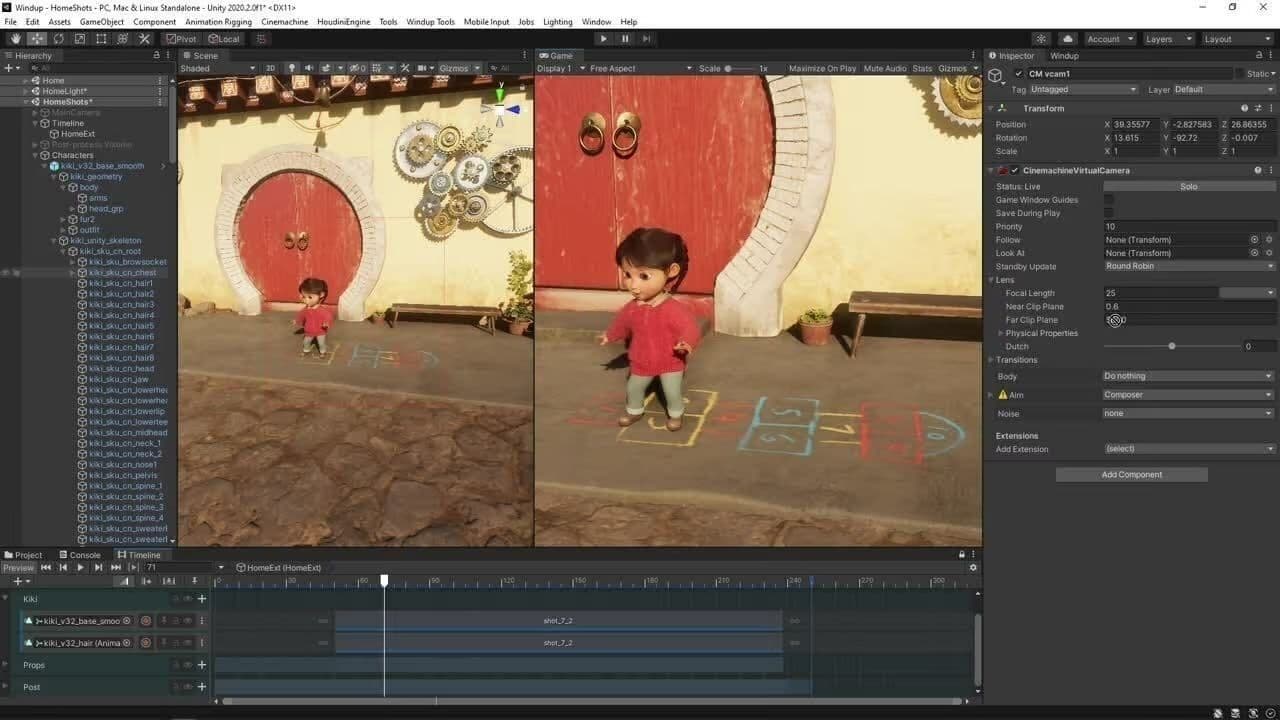 Animation shown in Unity editor